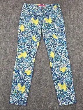 Lilly Pulitzer Lemon Print Pants, Sz 0